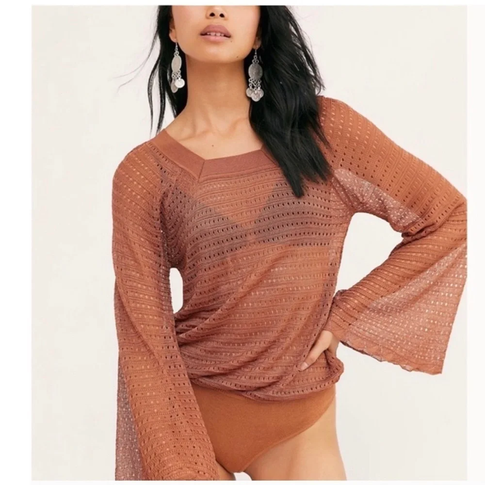 Free People Prancing In Pointelle Bodysuit